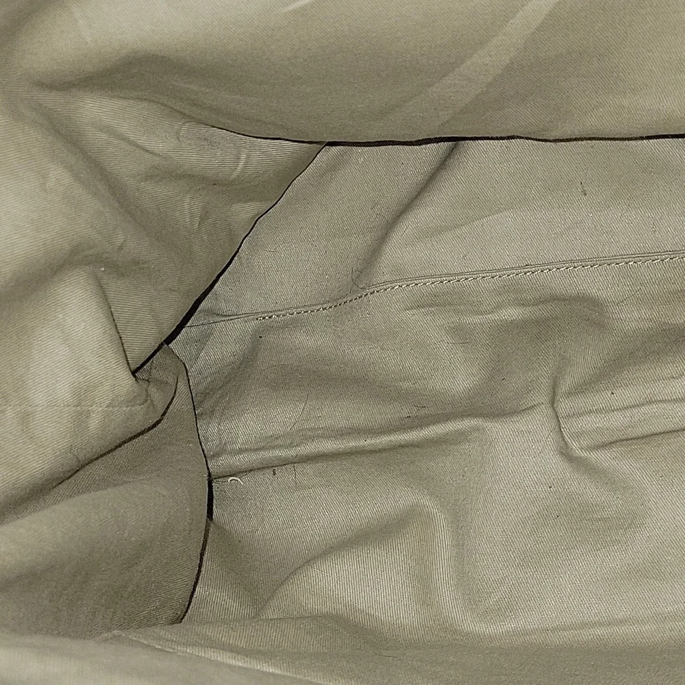 Large Banana Republic Gray Leather Tote Shoulder Bag